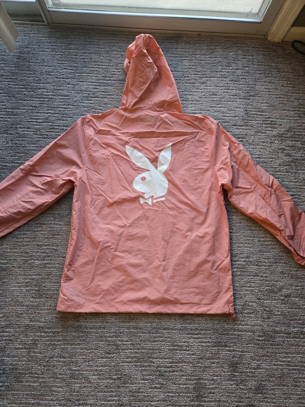 Playboy by PacSun windbreaker jacket in coral, size M Women Brand new with tags